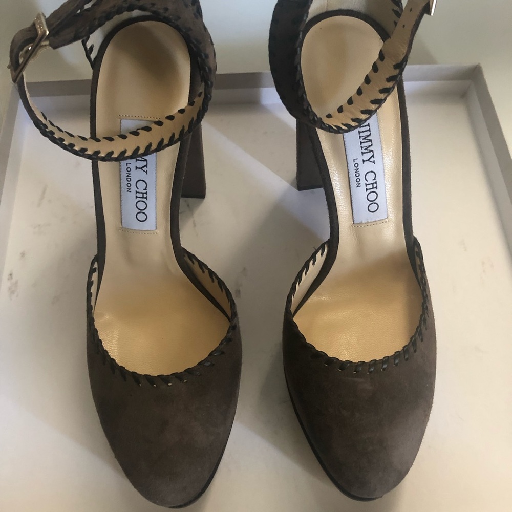 Jimmy Choo Daphne Suede Platform Sandal - Picture 8 of 8